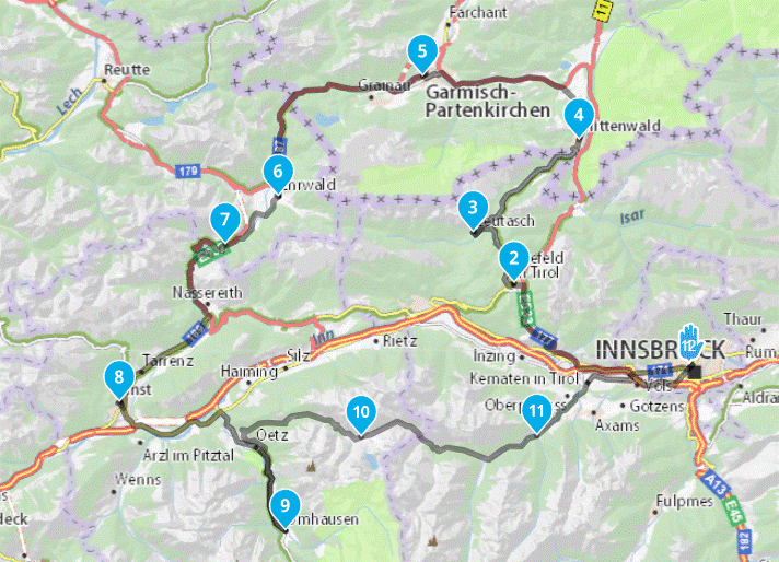 Austria – North Tirol Arc Loop           (2 days)
