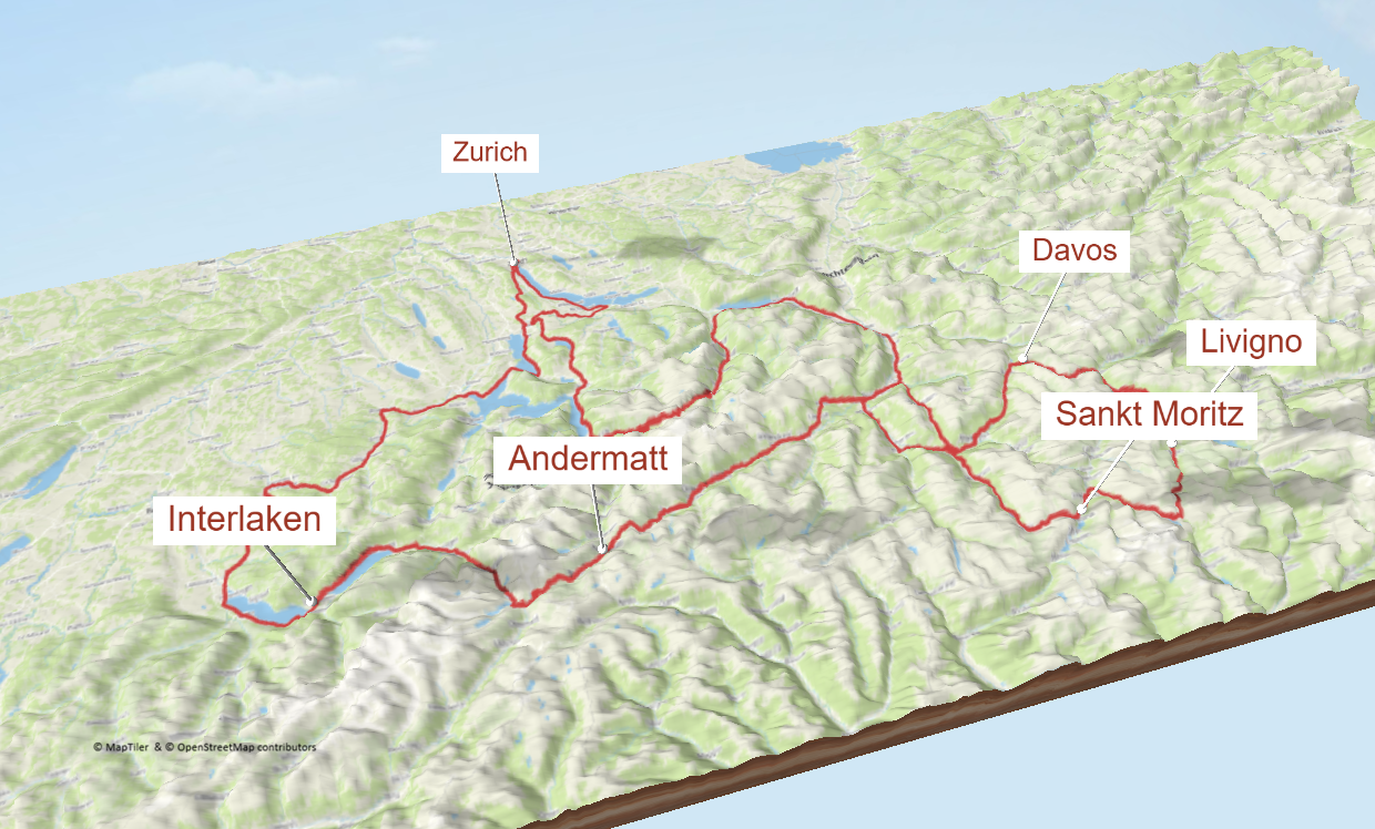 Europe – Switzerland – Zurich – 5 stages loop