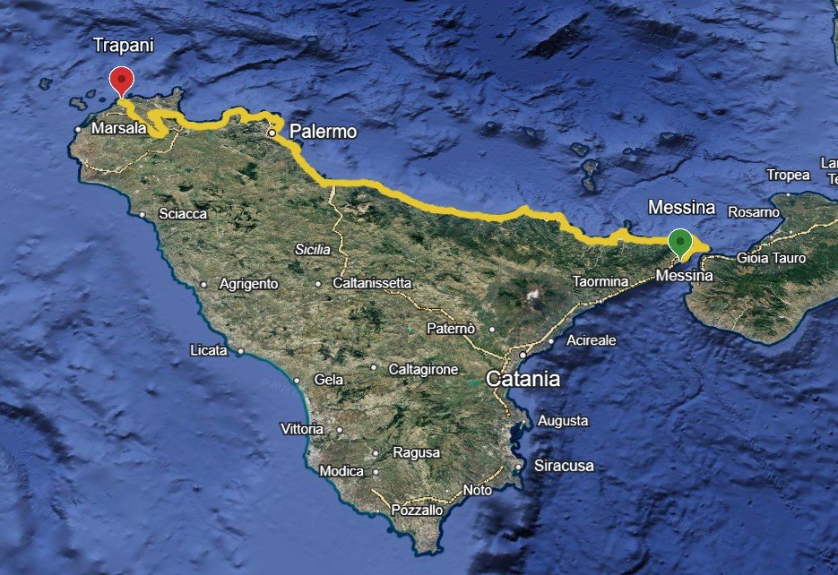 Italy – Sicily SS113 North From Messina to Trapani
Free Roadbook & GPX