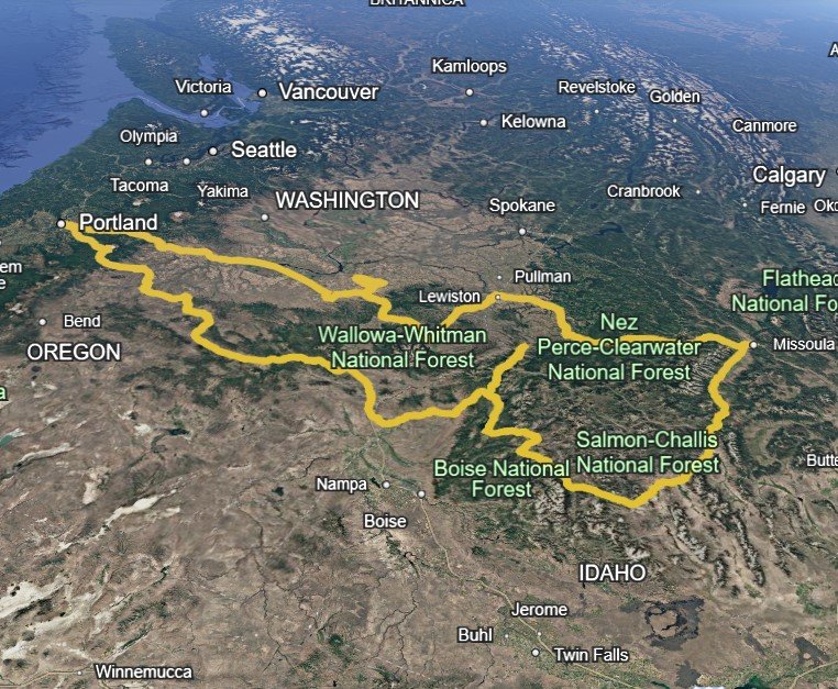 USA – North West – OR -WA-ID  / MotoADV in 10 legs