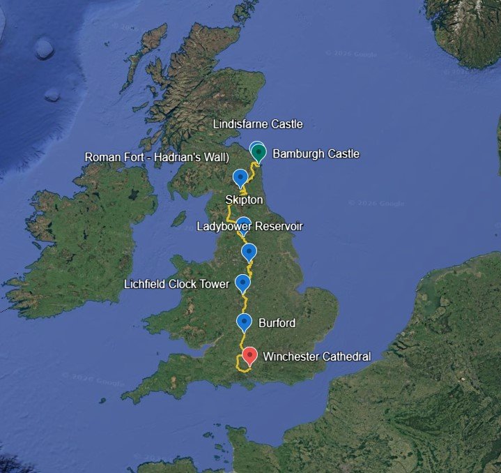 UK Castle Route Motorcycle Roadbook